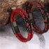 Lederarmband Herren Leder Edelstahl Magnet Uniqal bestseller rabatt